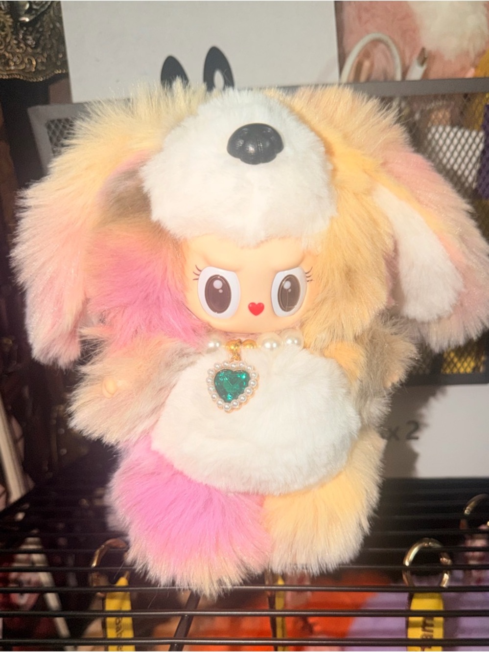 17cm Labubu Custom - Colorful Puppy